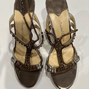 Women's Veronica Pewter Sandals‎ Heels Limited Edition - Size 8.